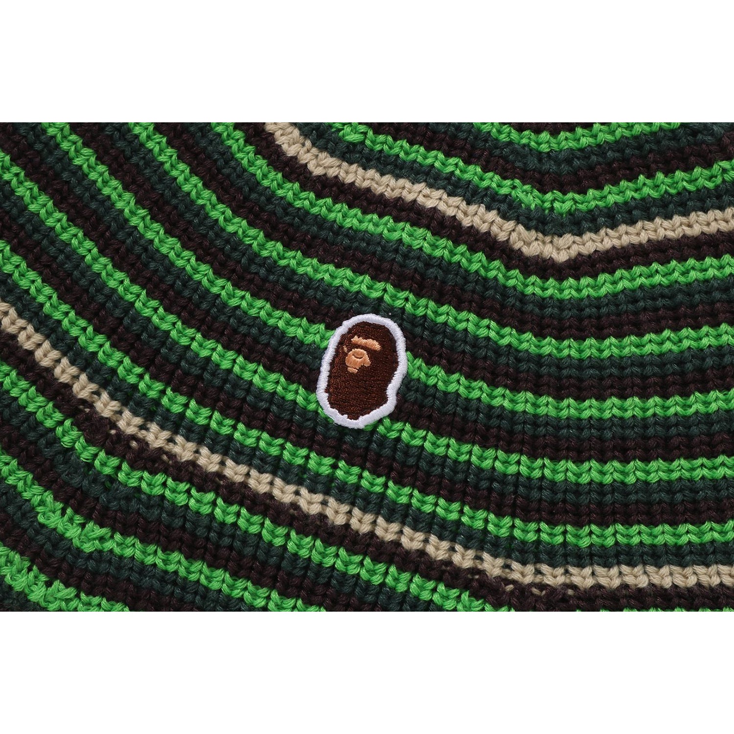 APE HEAD ONE POINT STRIPE KNIT HAT MENS