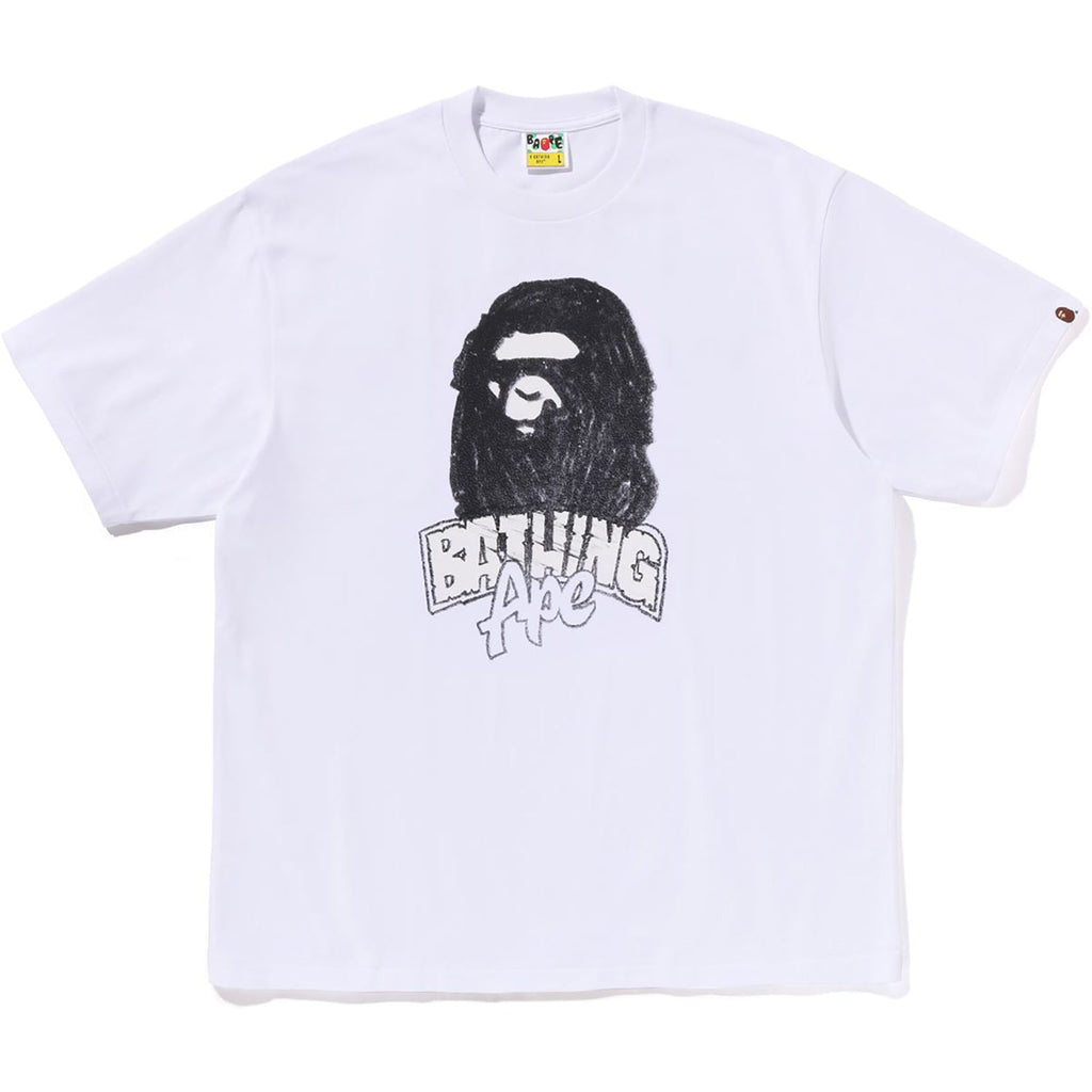 HAND DRAWN APE HEAD RELAXED FIT TEE MENS