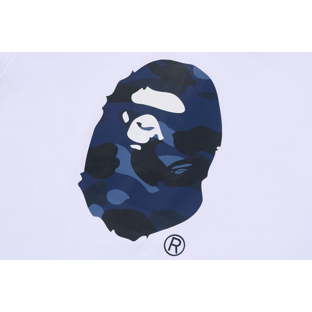 BAPE X JUST DON COLOR CAMO APE HEAD RELAXED FIT TEE MENS